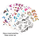 Nail Sticker Wholesale 30pcs/set Supplies Adhesive 3D Butterfly Nail Decal Holographic Nail Sticker