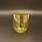 PET Round double wall wine drinking glass tumbler