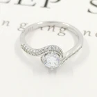 Silver Silver 925 Ring Fantasy Trendy Custom Women 925 Sterling Silver Wedding Engagement Diamond Moissanite Ring