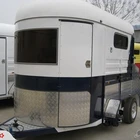 two horse transport trailer straight loading
