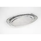 Food grade 1080ML disposable oval aluminum foil bbq dish for outdoor party