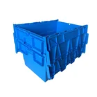 High quality stackable logistics box/turnover box with attached lid for storage