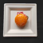 Eco Plates Plate White Rectangle Bagasse Non Toxic Eco Takeout Box 8 Inch Plates