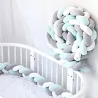 Hot Sale Baby Braided Crib Bedding Set Knotted Plush Bumper