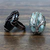 LS-D3346 Newest!! Indian natural gemstone rings tree of life wire wrap style wholesale