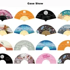 Japanese Folding Fan Silk Fans Hand Folding Fans Japanese Luxury Bamboo Folding Fan Silk Hand Fans For Dance