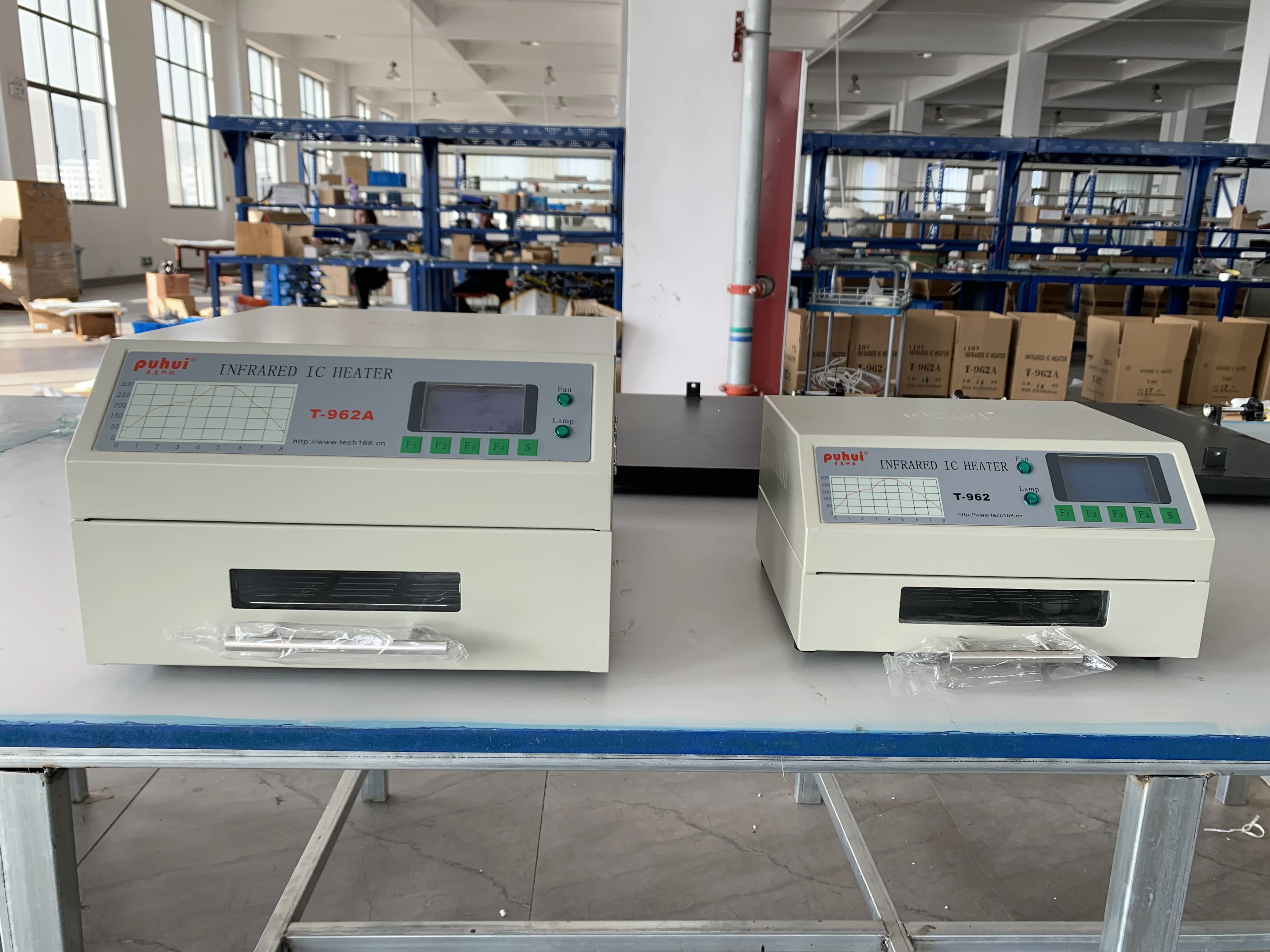 Small Economical Infrared Ic Heater Smt Reflow Oven Puhui T962a Wave