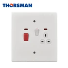 UK standard home 250v max 45A cooker wall switch 13A electrical socket 6x6 cooker switch