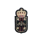 hand embroidered Gold Crown handmade Special embroidery patches Custom for Suit