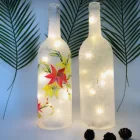 Glass Decoration Glass 2020 Hot Selling Hand Painting Led Glass Bottle With String Light For Home And Party Decoration