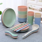 Set Environmental Protection Unbreakable Wheat Straw Bowl Set