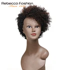 Sleek brazilian human hair wig high quality 100% natural brazilian short afro kinky curly human hair wigs for black women