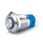16mm Red Blue Yellow Green White Light Hot Car Auto Metal LED Power Push Button Switch Latching Type On-off 12V 24V 220V