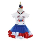 New style popular 0-2years girls smocked dresses kids tutu skirts dress sets independence day girls dresses