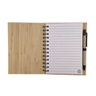 Loose Leaf High Quality Sticky Notes Memo Set Wood Cover Spiral Notebook Planner