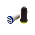 Mini EU AU UK US Black and White 5V 2100mah Dual 2Port USB Car Charger