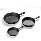 Pre-seasoned cast iron cookware sets 3 pcs skillet pan sets