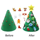 High quality custom DIY decorations felt christmas tree sets for kids gifts