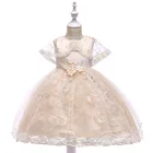 Cotton Kids Girls Cotton Kids Wedding Party Dress Flower Girls Retro Lace Princess Dress