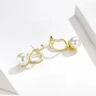 Pearl Fashion Earrings 14K Gold Plated Earrings