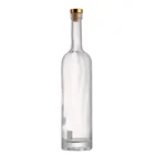 Routine custom thick bulk clear vodka brandy whisky liquor bottles glass 750ml
