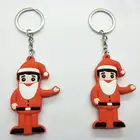Custom design carton shaped soft pvc rubber led squeeze light keychains