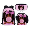Backpag New Design Girl African Backpack Back Set Bookbag Boy Custom Lunch Box Pack High And Canvas Kid Child School Bag