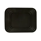 Nonslip rectangle plastic tray large recycled plastic plates rubber serving tray for bar or restaurant&hotel commercial