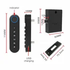 Qidots 4 digit lock biometric fingerprint smart digital door locks for cabinet
