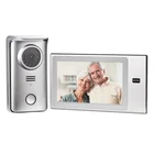 7 inch TFT LCD touch button 4 wire video door phone for villa