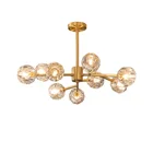High quality luxury g9 rose shape copper k9 crystal pendant ceiling chandelier
