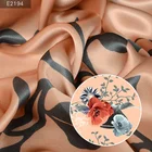 large flower royal floral peace printed 100% satin silk fabric for silk jamawar