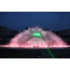 Interactive water screens projection fountains