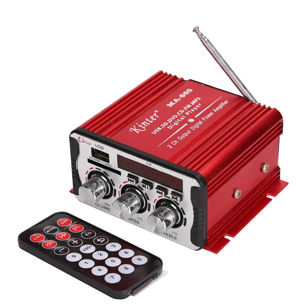 MA-600BT Малый MOQ оптовая продажа автомобильный мини усилитель 30 Вт 2 канала с USB SD FM радио Поддержка OEM
