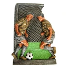Arts and crafts polyresin soccer trophies figures award statue decorative souvenir figurines for home decor sculptures