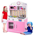WEIFU Ready to ship miniature Kids Wooden Pretend Cooking Play Kitchen Set toys for christmas gifts