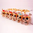 fashion keyring,skull crystal diamond metal keychain wholesale