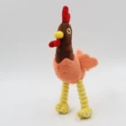 small cute animal shape soft funny long legs plush squeaky chew pet roster toys