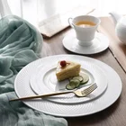 P&T Royal Ware factory wholesale high quality round white hotel restaurant dessert plate ceramic