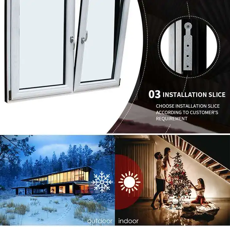 YY construction Aluminium Tilt and Turn Windows Two Open Way with Energy Efficient Glass