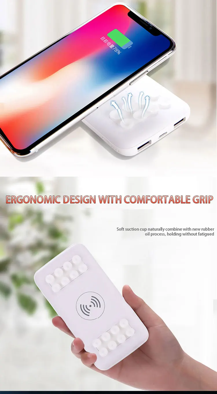 Power Bank 10000mAh Wireless Charging Treasure Suction Style Light Portable Mobile Phone Wireless Charger External Battery Pack - ANKUX.COM