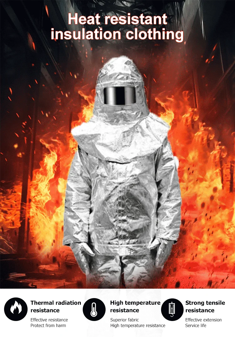 Firefighting Fireman Aluminized Proximity Fire Fighting Suit With Good