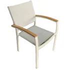 Coffee Stacking Chair With Armrest Aluminum Plastic wood