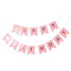 2019 Wholesale Top quality Flag Banner with Gold Hot Stamp for Birthday party decoration