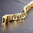 Jewellery Simple Gold Alloy Cuban Bracelet Retro Men's Hook Bracelet Jewellery Male Hip Hop Bracelet