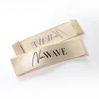 China Supplier Custom Your Own Brand Clothing Woven Logo Printed Satin Cloth Main Shirt Neck Tag Label
