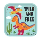 Dinosaur set 8 PK 7' ROUND PLATE birthday themed tableware party supplies decorations