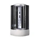 new quadrant shower cabins with high tray bases steam shower rooms with grey glass cabina de dus