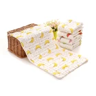 Cotton newborn baby muslin wraps swaddle blanket organic bamboo custom print muslin blankets