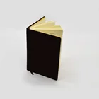 Hardcover pu leather notepad luxury black agenda notebook